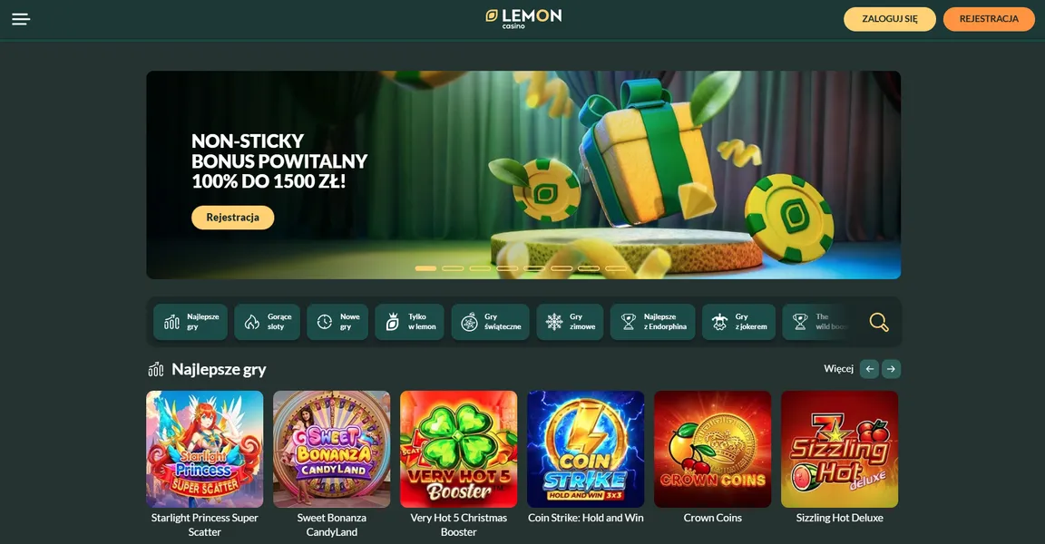 Bonusy Dostępne po Zalogowaniu do Lemon Casino